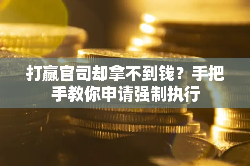济南打赢官司却拿不到钱？手把手教你申请强制执行
