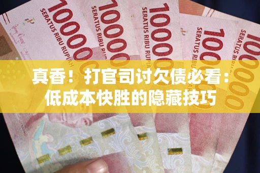 济南真香！打官司讨欠债必看：低成本快胜的隐藏技巧
