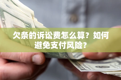 济南欠条的诉讼费怎么算？如何避免支付风险？
